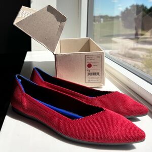 NWT Rothy's "The Point Flat" in Chili Red (Retired Color) | Size 8